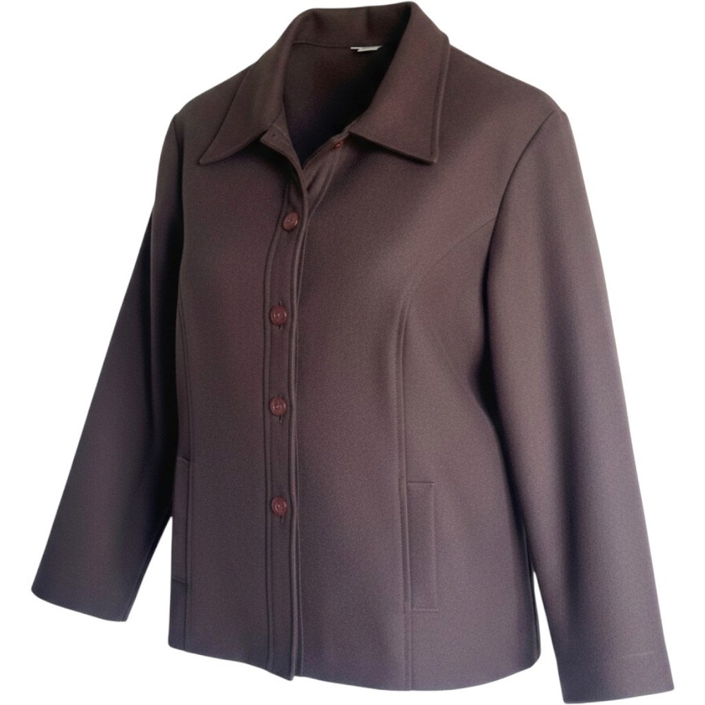 VTG Guess Shirt Jacket Blazer Button Up Womens L Overshirt Grunge Shacket Brown